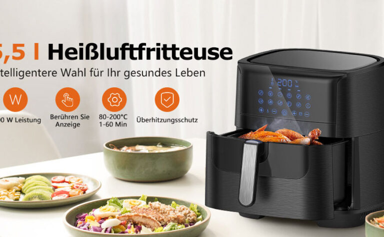 Die besten Heißluftfritteusen im Vergleich: Merous heißluftfritteuse 4 5 l